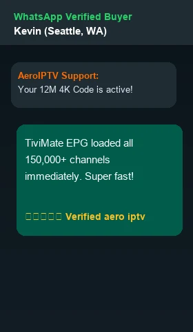 aero iptv WhatsApp customer review screenshot 6