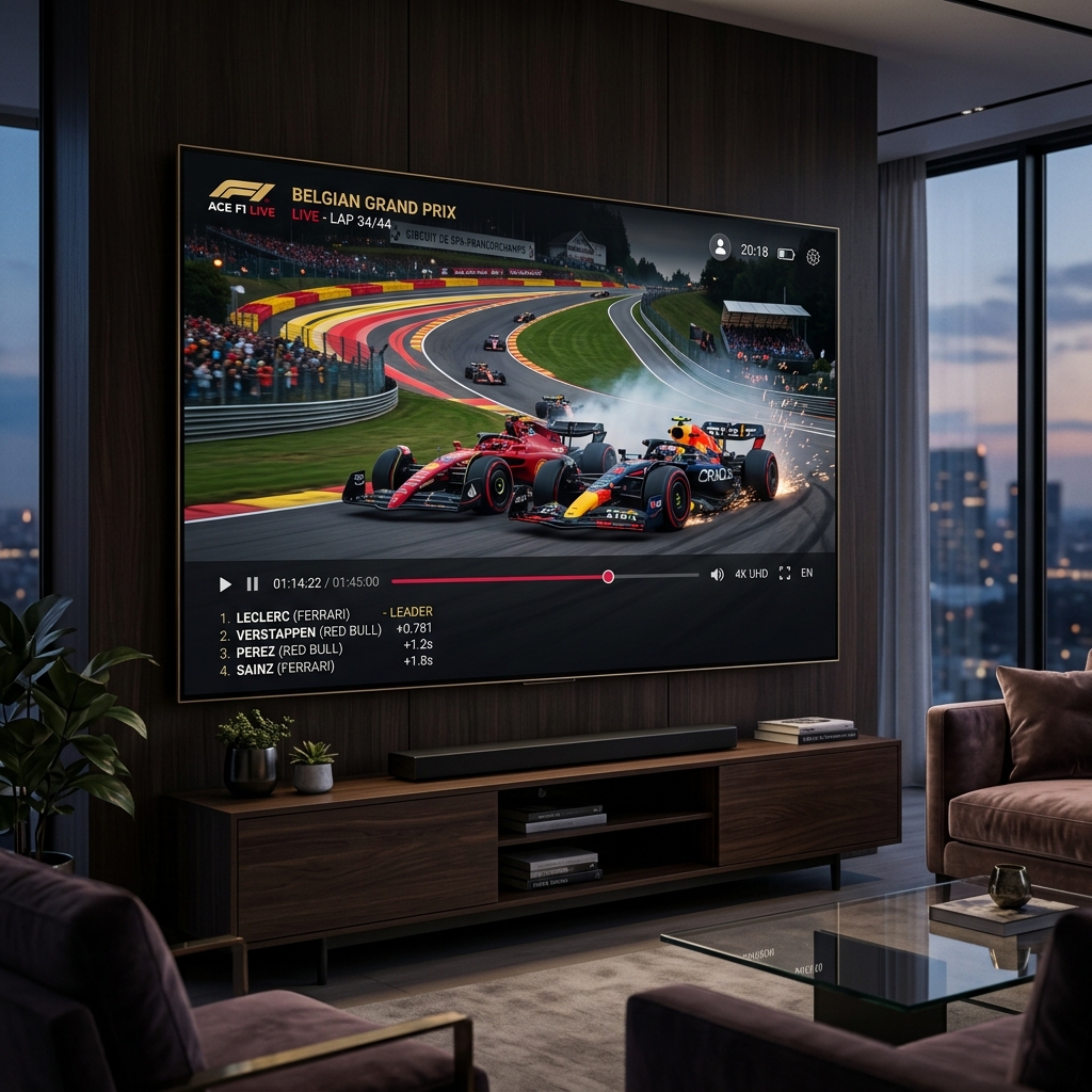 aero iptv live 4K Formula 1 Belgian Grand Prix broadcast